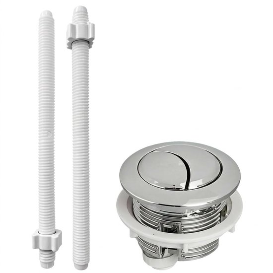 Toilet spoelsysteem met 2 bedieningshendels, diameter 47 mm, geschikt voor spoeldeksels van 37-44 mm, duurzame en waterdichte vervangingsknop, eenvoudige installatie en hoge kwaliteit