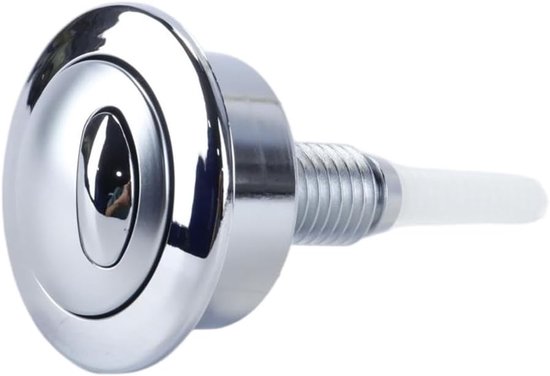 Toiletspoelknop in chroom, lichtgewicht vervangingsonderdeel voor toiletpot, 87x48mm, eenvoudig te installeren