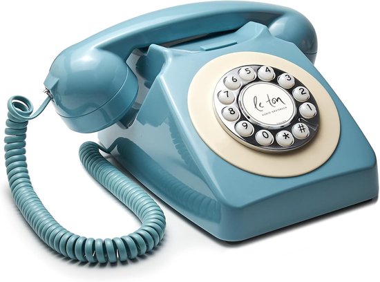 Ton Audio Gastenboek, blauw, telefoon voor bruiloften en evenementen, gasttelefoon, bruiloftstelefoon