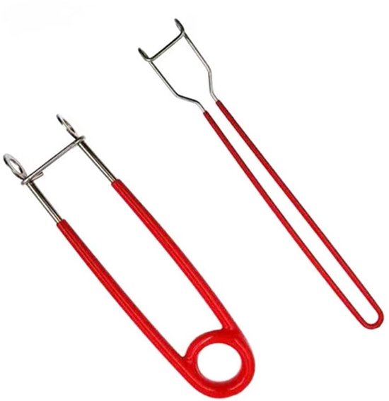 TopHomer RVS Vismondopener met Haakverwijderaar - 2-delig Visaccessoires van Merkloos
