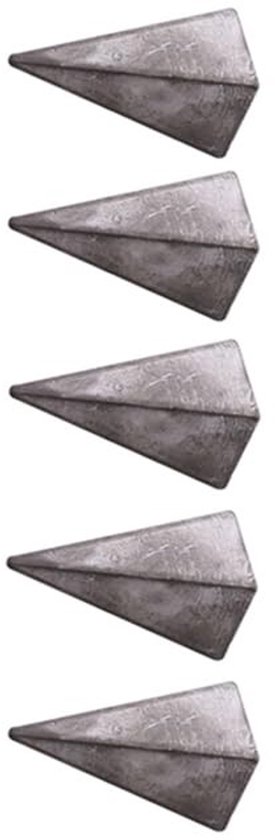 TopHomer Visgewicht Set - 5x Pyramid Gewichten voor Smoother Vissen van Merkloos