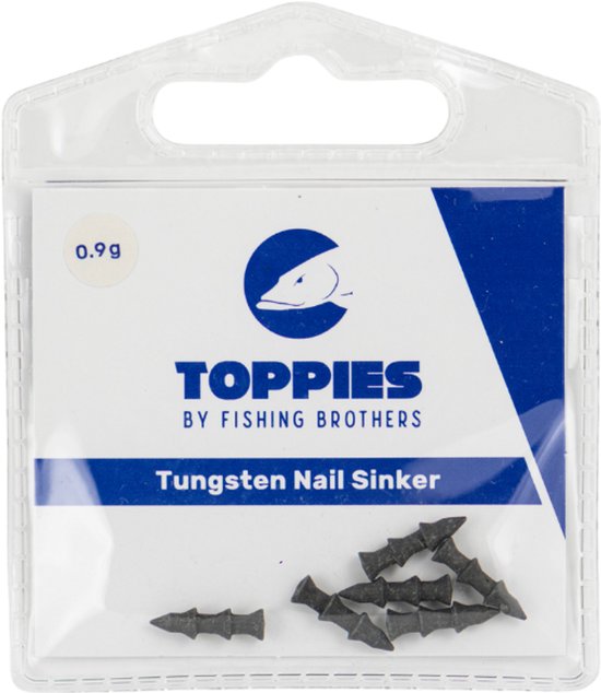 Toppies Tungsten Nail Sinker Black Oxide 0.9gr van Toppies