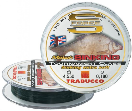Trabucco S-Force Match Sinking Vislijn 0.14mm 150m Donkergroen van Merkloos
