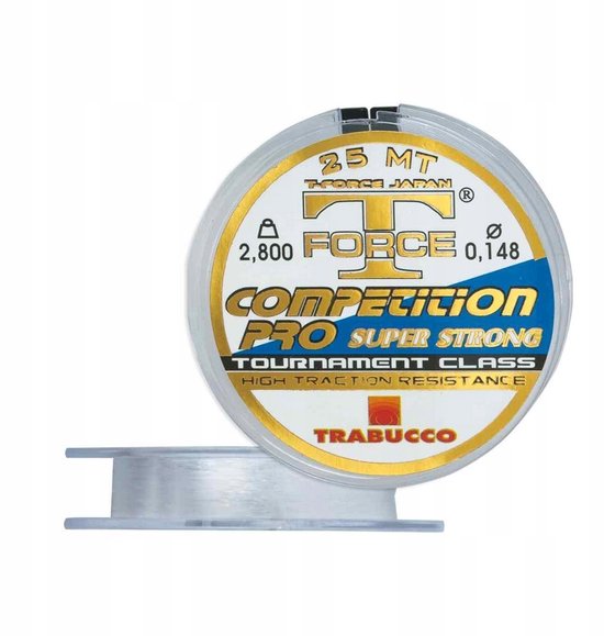 Trabucco T-Force Competition Pro Visgraat Vislijn 25m 0.18mm van Merkloos