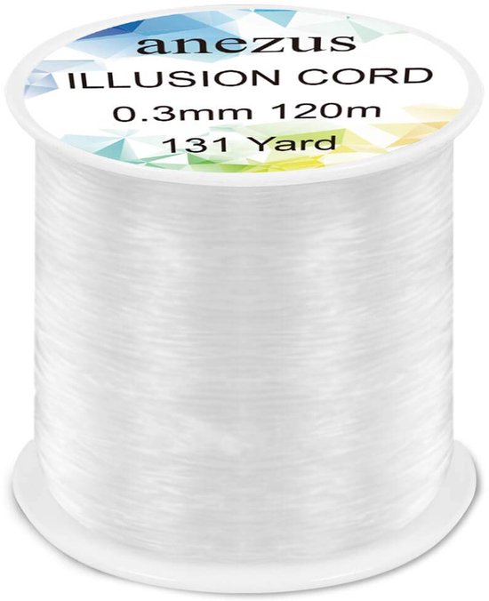 TRANKIELO® - Sterk Monofilament Vislijn – Onzichtbaar Fluorocarbon Koord – 131 Yards – 0.3mm Dikte van Merkloos