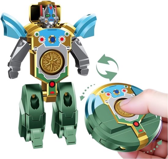 Transformeerbare 2-in-1 Robot Fidget Spinner Speelgoed voor Stressverlichting, Sensory Speelgoed voor Kinderen en Volwassenen, Reisvriendelijk en Leuk Handspinner Speelgoed