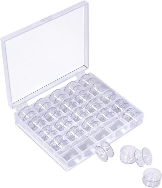 Transparante Plastic Naaldklossen en Lege Spoelen met Opbergdoos voor Naaigereedschap en Accessoires van Merkloos