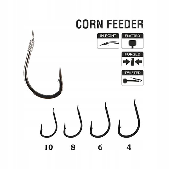 Traper Hikara Feeder Haken - Maat 10, 0,18 mm, 10 stuks van Merkloos