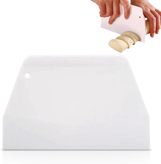 Trapezium Flexibel Grote Deegsnijder Bankschraper Taartschraper Voedselschraper Voor Brood Deeg Cake Fondant Icing, 19.3x12.7cm