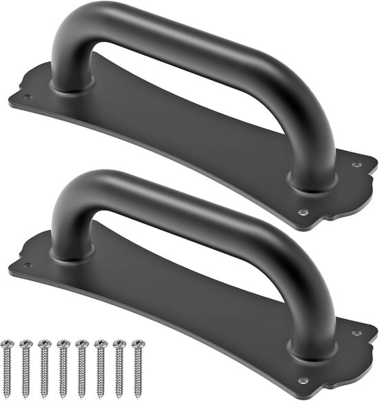 Trek deurklink, 20 cm schuur schuifpoort handvat 2 stuks zware metalen interne grijpgreep greep voor buiten houten poort/garage/voordeur/badkamer/kast/lade/kast met hardware