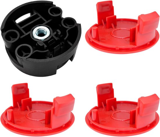 Trimmer Deksel Spool Deksel, 3 Stuks F016F04841 Grasmaaier Trimmer Spool Cap Compatibel met Bosch Afs 23-37 Strimmer, F016F04839 Vervangende Snijkop voor AFS Borstelmaaier