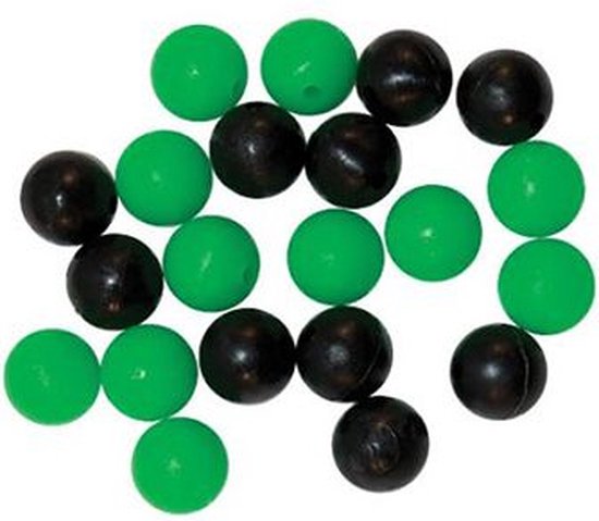 Tronixpro Round Beads Black/ Green Zwart/ Groen 8mm van T