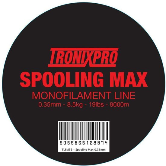 Tronixpro Spooling Max Mono Line 8000m 0.35mm Rood van Tronixpro