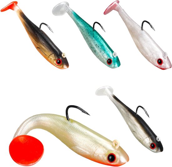 Trout Lure 12.5 g voor Snoek, Forel en Zander - Zachte Rubber Aas met Opbergdoos, 9 cm, Kunstmatige Hengelaas
