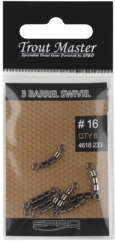 Trout Master 3 Barrel Swivel (8 pcs) - Maat : 20 van Trout Master