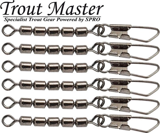Trout Master 5 Barrel Snap Swivel (6 pcs) - Maat : 14 van Trout Master