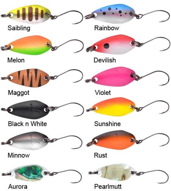 Trout Master Incy Spoon 0.5g - Kleur : Pink Yellow van Trout Master