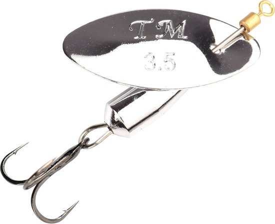 Trout Master Spinner La Tournante 3.50gr - 50mm - Treble Haak 10 (incl Single Haak 8) - Maat : Silver van Trout Master