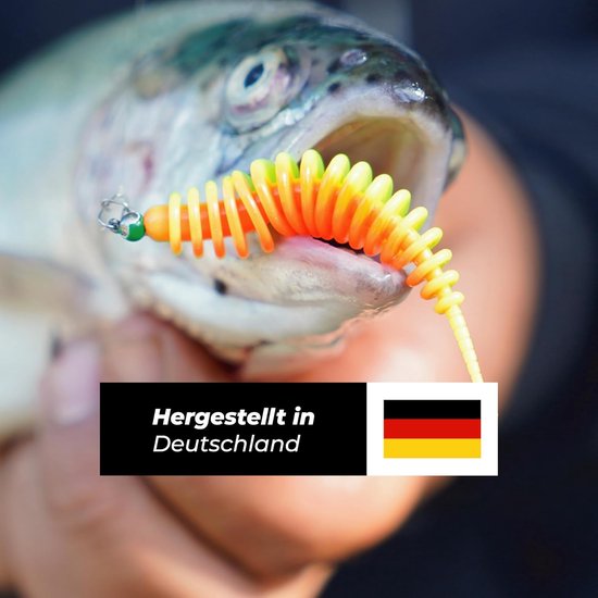 Trout Master Worm - Rubber Vis - Forel Vissen - UV Actief Met Knoflook - 65mm 8 Stuks - Muddy van Trout Master