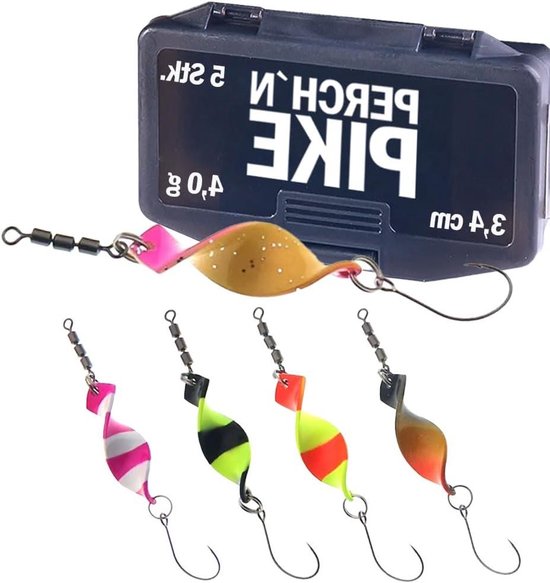 Trout Spoon Set - Forellenköder Spoons - Forellen Vissen - UV-actieve Verf - 5 of 10 stuks - Diverse