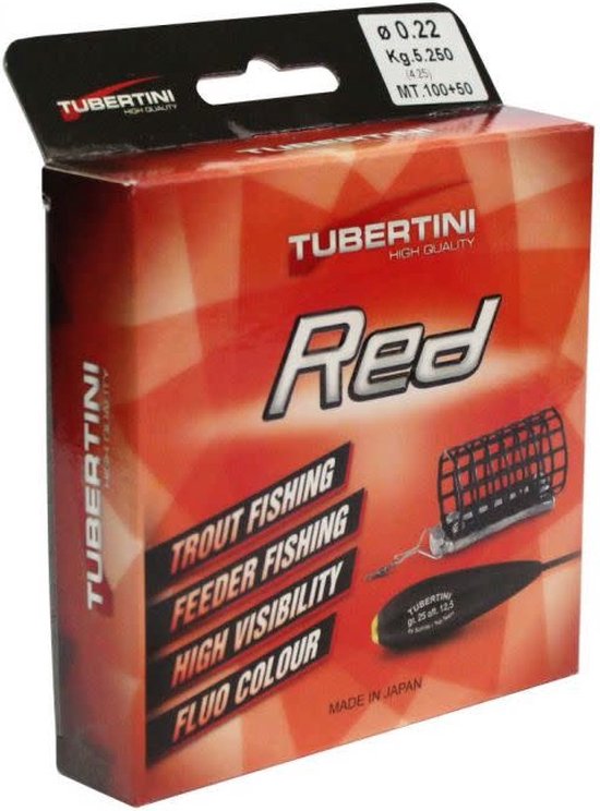 Tubertini Feeder - Forel Lijn Fluo Red (100m)