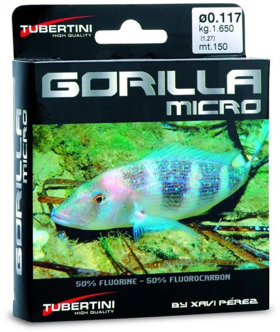 Tubertini Gorilla Micro Flurocarbon 150 M Transparant 0.123 mm