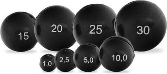 Tubertini Sfera Black Inline Bullets – Kogellood voor Dobbermontages - Maat : 10g (4 pcs)