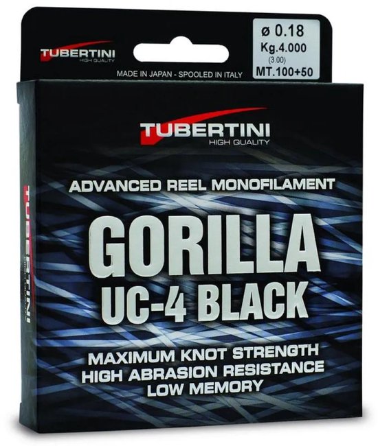 Tubertini Uc4 Monofilament 150 M Zwart 0.250 mm van Tubertini