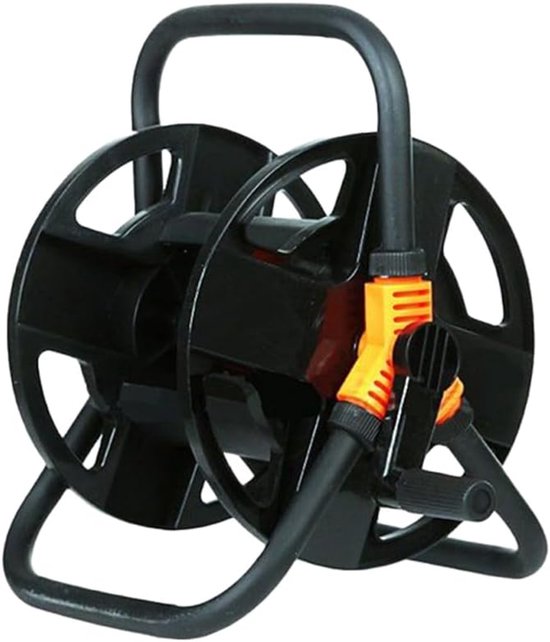 Tuinslanghaspel, compact, voor slang tot met ergonomische handgreep, weerbestendig, eenvoudig te monteren, voor tuin en auto, willekeurige kleurkeuze