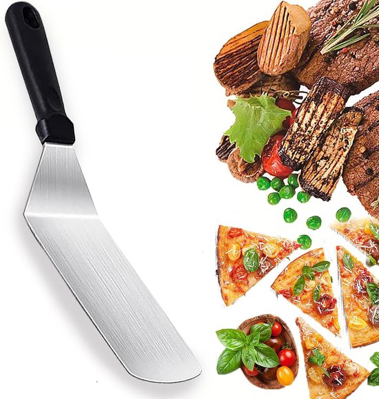 Turner schraper, pannenkoek Flipper, Roestvrij stalen metalen bakplaat spatel, geweldig voor BBQ Grill en platte top bakplaat, commerciële kwaliteit Spatel, Icing Spatel