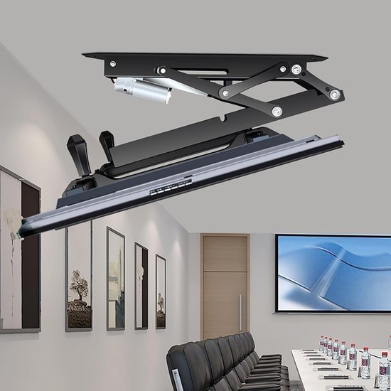 Tv-beugel, Elektrische Tv-plafondmontage Met Afstandsbediening En Schakelaarbediening, Gemotoriseerde Tv-lift Installatiemethoden Voor Plafond- En Wandmon (32-70 inch)
