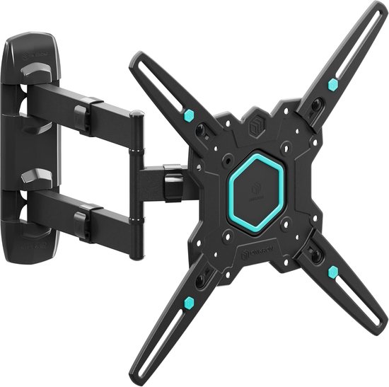 TV Muurbeugel Draaibaar 32–65 inch, max. 35 kg, Kantelbare Televisie Beugel Met Lange Arm, Uitschuifbare Wandbeugel Voor Televisie, VESA 100x100–400x400, Verstelbare TV Beugel Zwart M4-B
