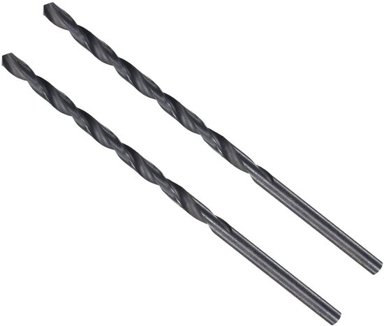 Twist Drill 5mm Drilling Diameter Black Oxide High Quality Steel Extra Long Straight Shank - ShopVlot