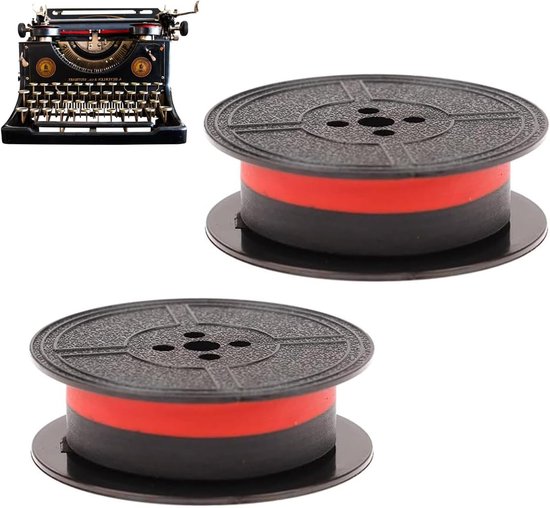 Typewriter GR4 tape 5m dubbele spoel van twee-tonen nylon, ideaal voor Seiko typewriters, vervangende inktbanden en schrijfmateriaal van Merkloos