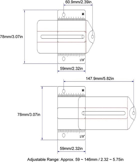 Uitgebreide Tafelzaagmalgeleider, Tafelzaagmalgeleiderhulpmiddel Thin Jig Thin Tablesaw Jig Tafelzaagmalgeleider Snijden Positioner met Routerband