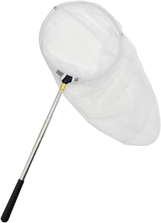 Uitschuifbaar Kinder Visnet 150 cm, Telescopische Lange Steel, Vlindernet en Krabnet, Vangernet voor Insecten, Vijver en Rotspoelen