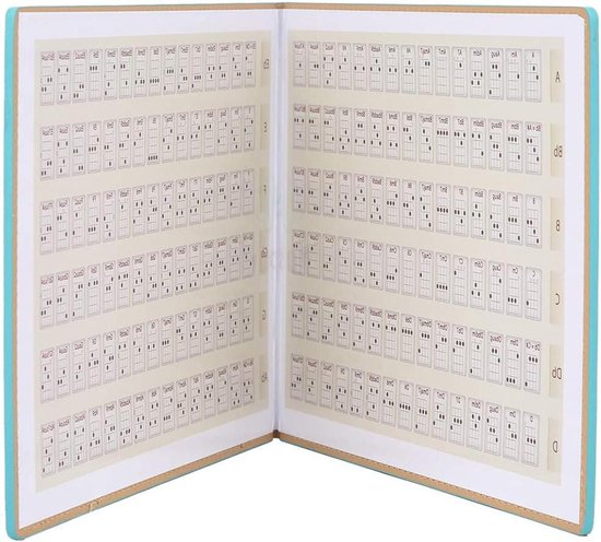 Ukelele Akkoordenboek - Muziekboek - Oefenen Muziek - 180 Akkoordvingers - 23.5 x 18 cm - Blauw van Merkloos
