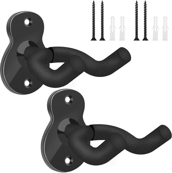 Ukelele Stand 2 Pack, Gitaar Hanger, Gitaar Wandmontage, Gitaarhouder, Metalen Gitaarhaken voor Ukelele Wandmontage Akoestische Elektrische Klassieke Bas Mandolines Viool Stand Hangers