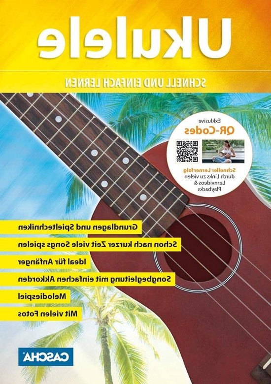 Ukulele Leerboek - Ukelele Methode - Snel Leren Spelen - Inclusief Leer-video's - 15 x 20.7 cm van Merkloos