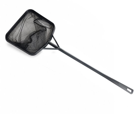 Ulisem - Zwembad Skimmer Net - Zwembad Cleaner Net - Zwembad Schepnet met Steel - Schepnet - Visnet - Schepnet voor vissen - Voor vissen en hengelen, zwembad, vijver - Voor volwassenen en Kinderen - 12x41cm - Zwart