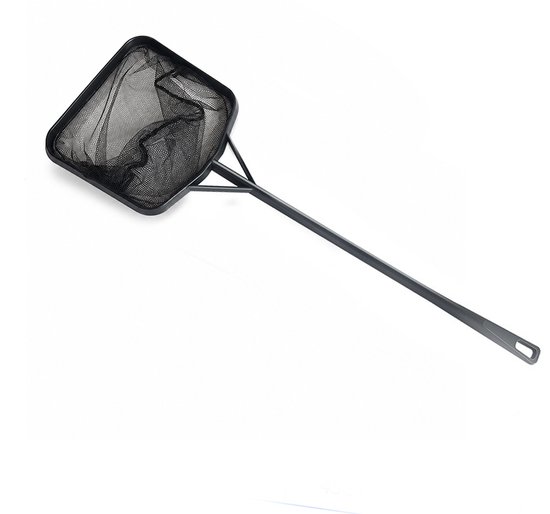 Ulisem - Zwembad Skimmer Net - Zwembad Cleaner Net - Zwembad Schepnet met Steel - Schepnet - Visnet - Schepnet voor vissen - Voor vissen en hengelen, zwembad, vijver - Voor volwassenen en Kinderen - 35x8.5cm - Zwart