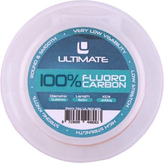 Ultimate 100% fluoro carbon 0,20mm 3,1kg 150m | Fluorocarbon van Ultimate