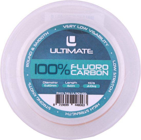 Ultimate 100% fluoro carbon 0,25mm 4,1kg 150m | Fluorocarbon van Ultimate