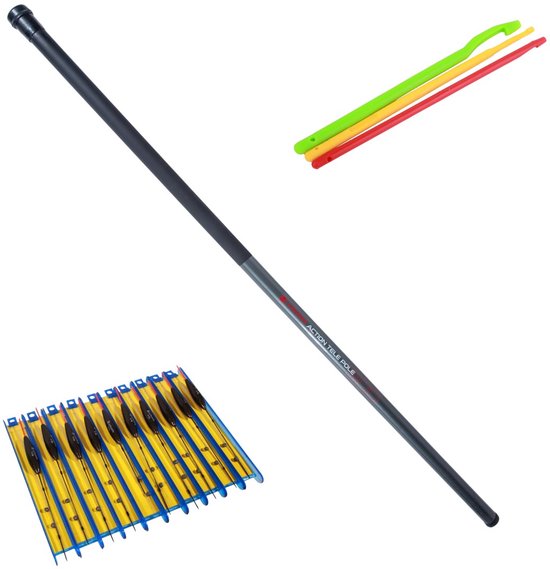 Ultimate Action Tele Pole Vaste Hengel Set 5m - Vaste Hengel van Merkloos