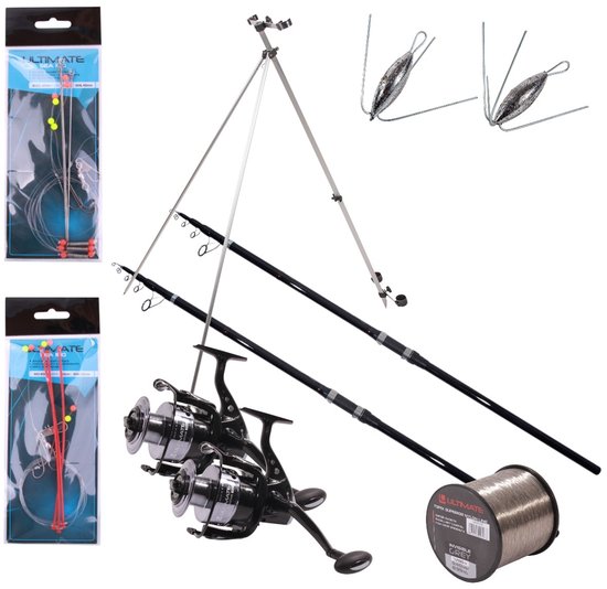 Ultimate BeachForce Tele Set 3.90m (100-200g) - Zeevis Set van Merkloos