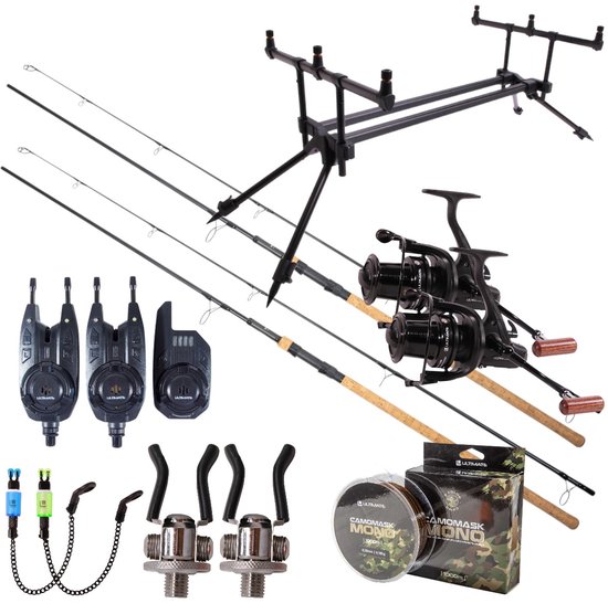 Ultimate Bionic High End Carp Set 12ft Extender Kurk Handvat - Karper Set van Merkloos