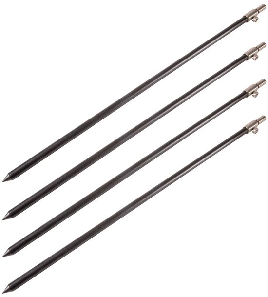 Ultimate Black Aluminium Bankstick Set 50-90cm (4 Stuks) - Bankstick