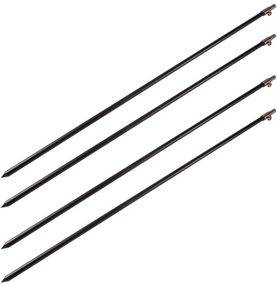 Ultimate Black Aluminium Bankstick Set 75-120cm (4 Stuks) - Bankstick