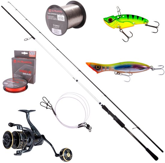 Ultimate Bluecore Seabass Lure Hengelset 2.90m (15-40g) - Zeevis Set van Merkloos