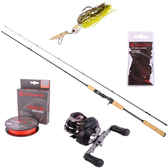 Ultimate Cast Special Cork Light Baitcaster Hengelset 2.00m (5-20g) - Roofvis Set van Merkloos